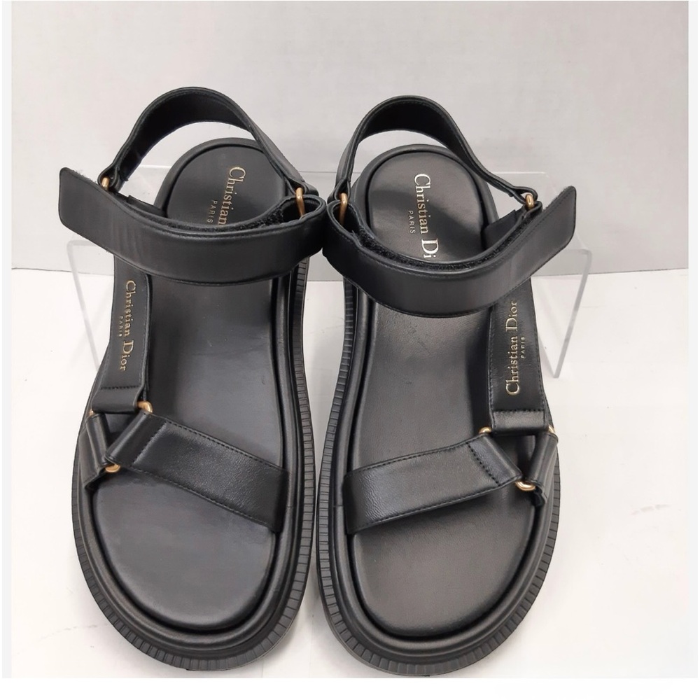 D-Wave Christian Dior Black Sandals